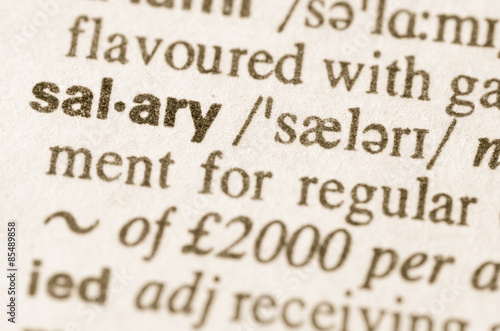 Dictionary definition of word salary
