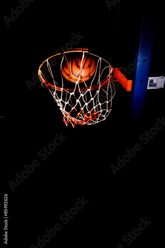 Basketball hood in the dark with light effect © torsak