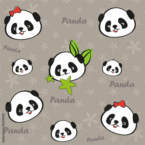 Fototapeta Naklejka Na Ścianę i Meble -  Panda Pattern