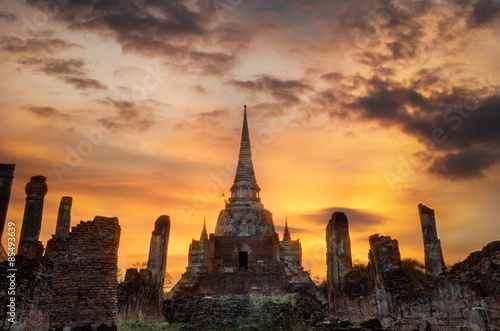Wat Phrasisanpetch in the Ayutthaya Historical Park, Ayutthaya, Thailand. © weerasak