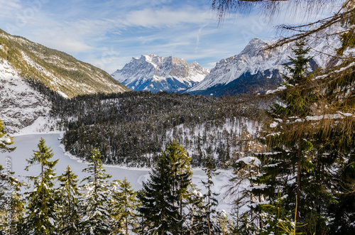 View over Fernsteinsee in Tirol Austria