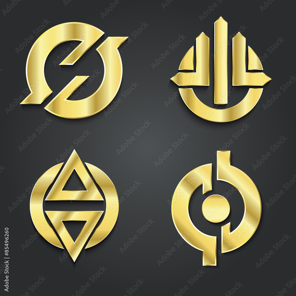 Set of Creative vector logo design. Set of Creative vector logo design.