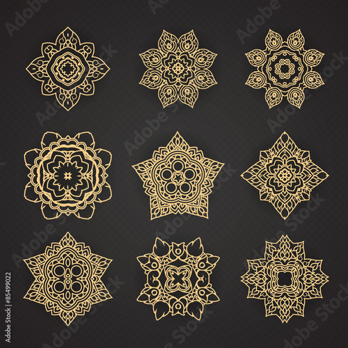 Thai art pattern design Vector set
