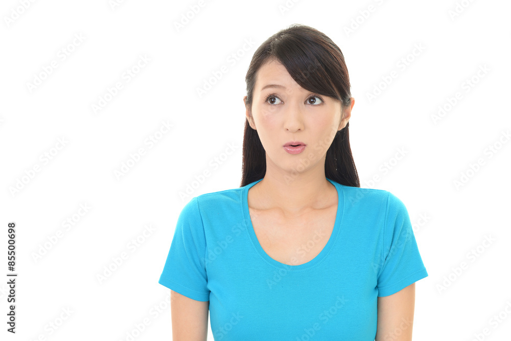 困惑した表情の女性 困惑した表情の女性