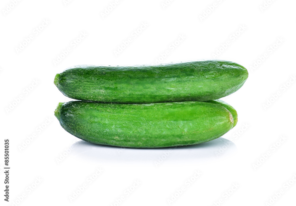 mini cucumbers isolated on white background mini cucumbers isolated on white background
