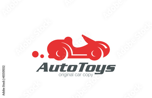 Logo sport car retro funny design vector template...Race and aut
