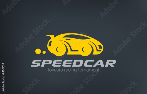 Logo sport car design funny vector template...Race and auto repa