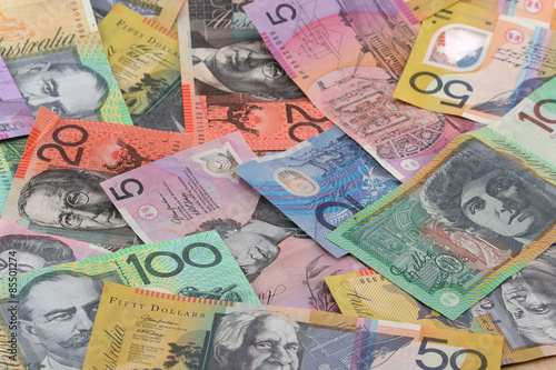 Australian currency background photo