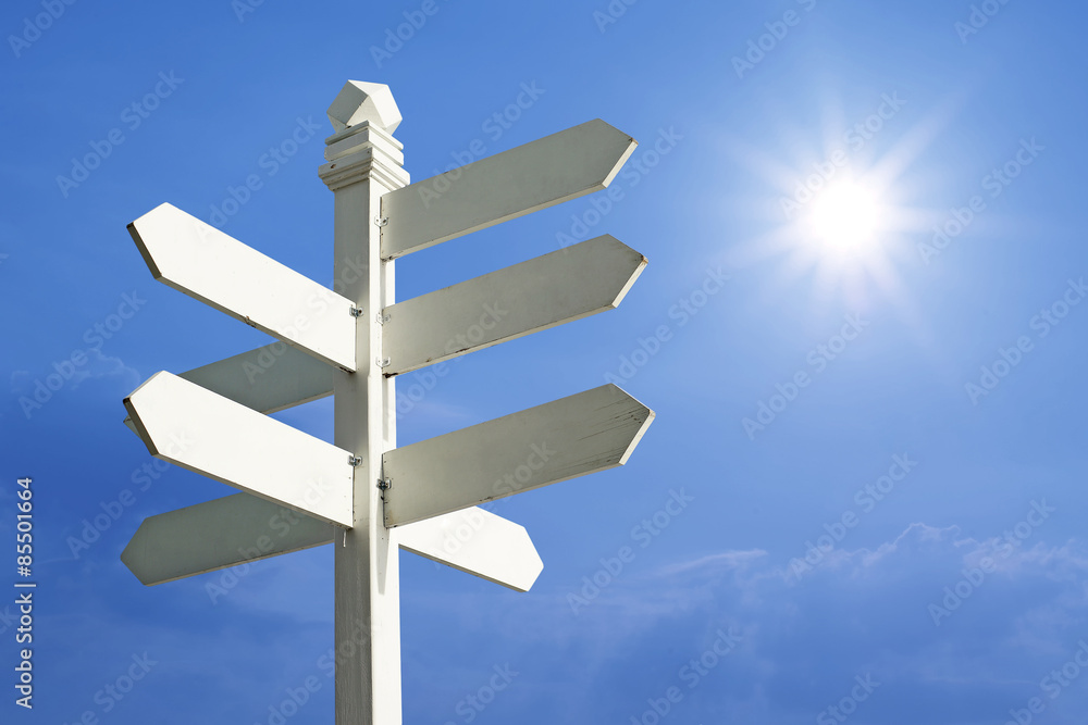 direction sign with blank spaces for text direction sign with blank spaces for text