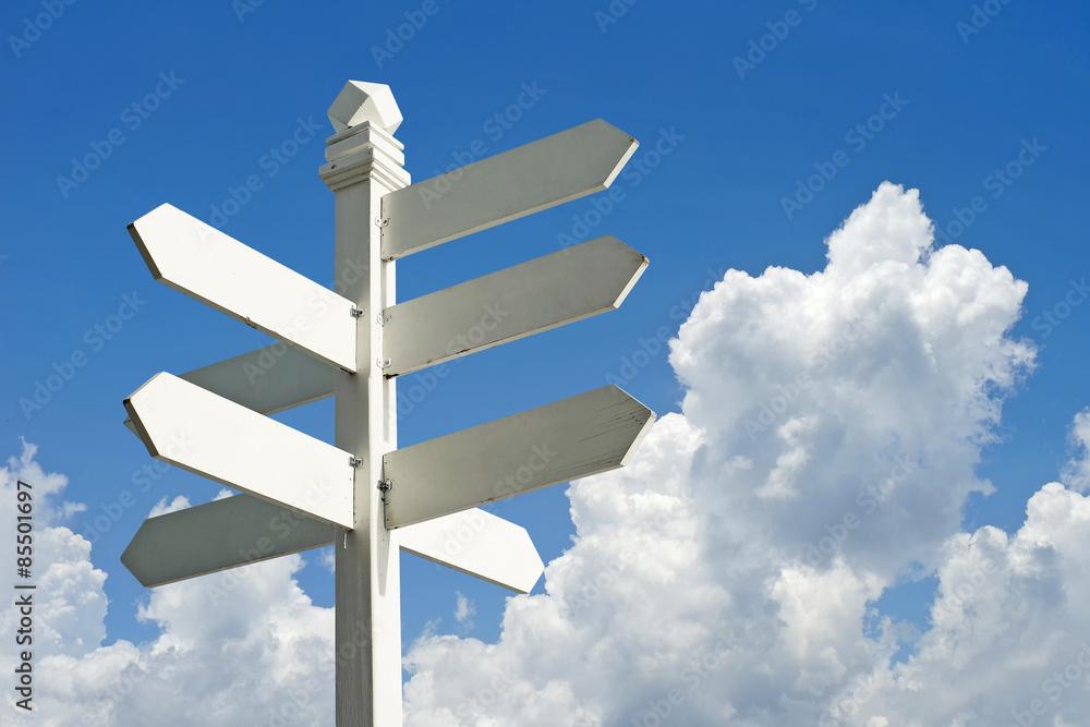 direction sign with blank spaces for text direction sign with blank spaces for text