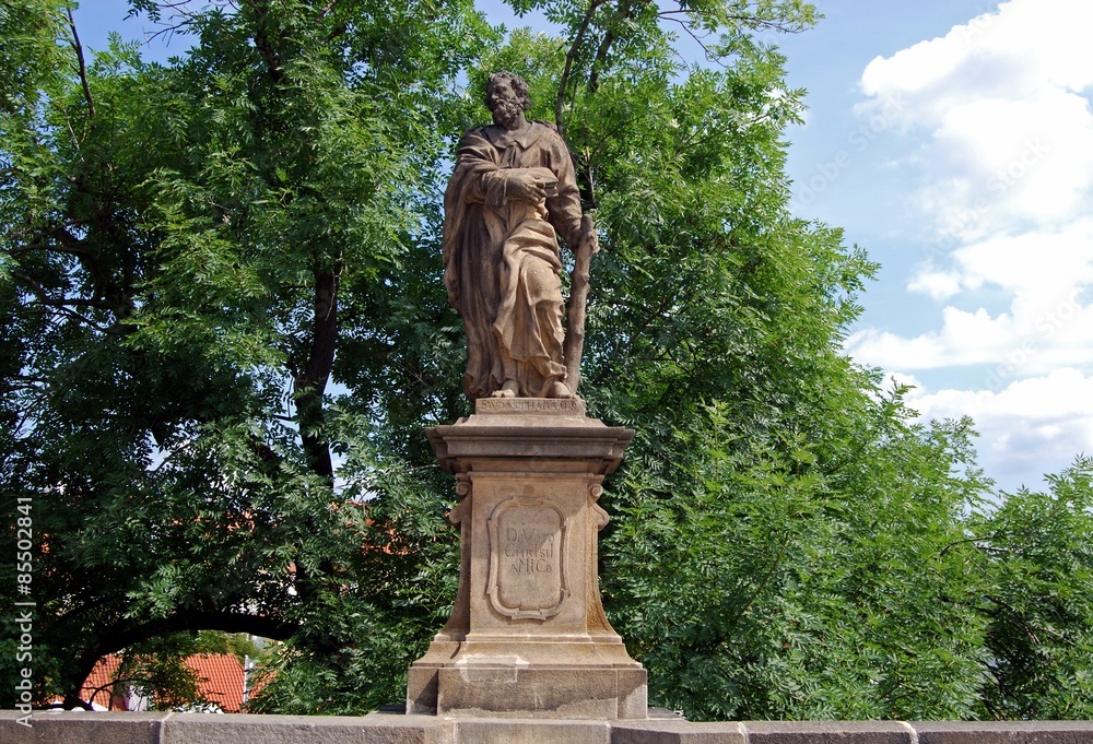 Statue on Charles Bridge (Karluv Most), Prague.