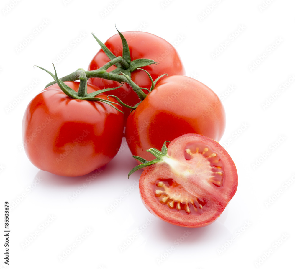 Tomato on the white isolatd background. Tomato on the white isolatd background.