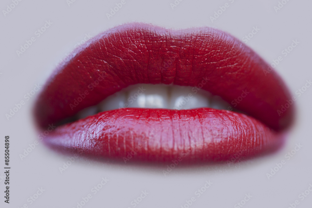 Naklejka premium Girl's open mouth