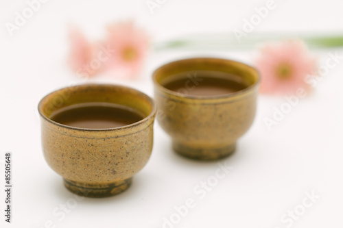 Traditional Japanese ceramic tea cups