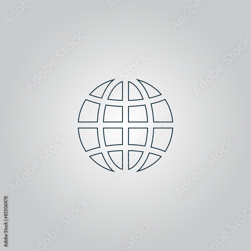 Earth Globe Emblem 