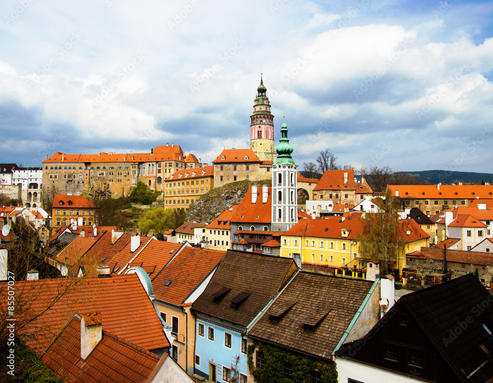 Obraz premium Spring view of Cesky Krumlov. Czech republic
