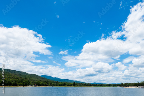 Wallpaper Mural Clear sky with clouds over the lake Torontodigital.ca