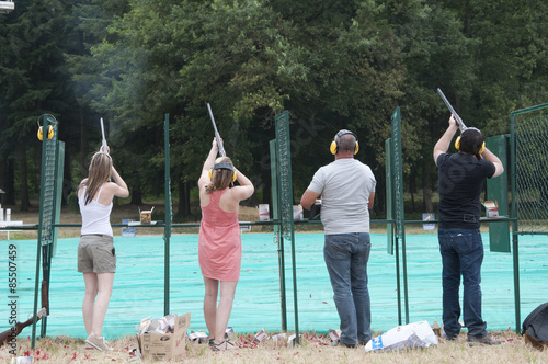 Entrainement de tir ball-trap