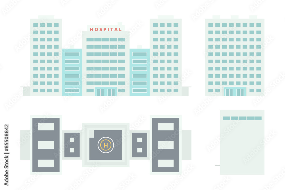 Hospital Building - Template for Creation Axonometric Projection