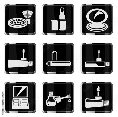 make-up products chrom icons
