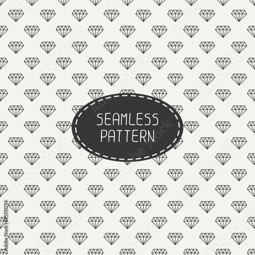Vector geometric seamless retro pattern with vintage hipster