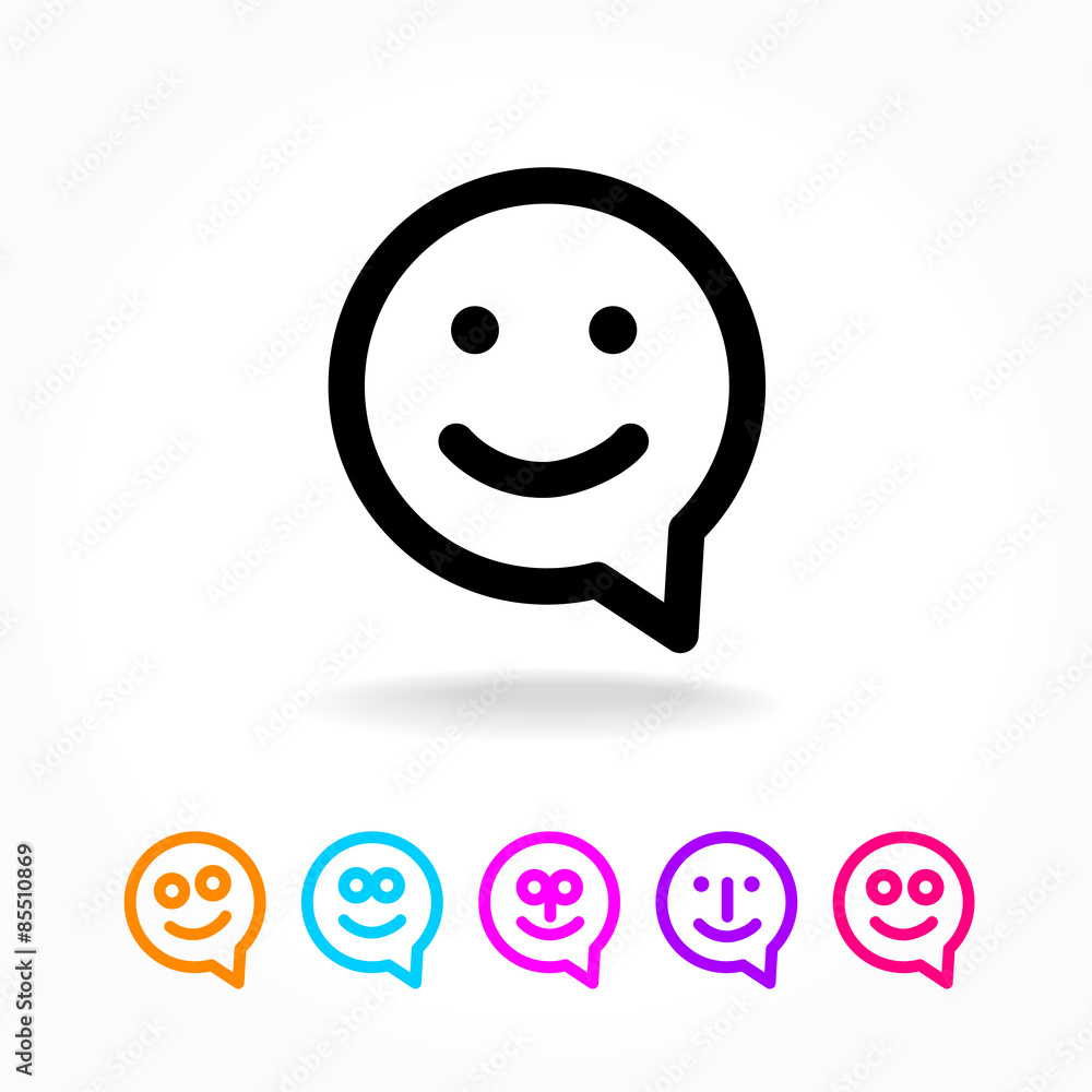 Fototapeta premium happy smile speech bubble