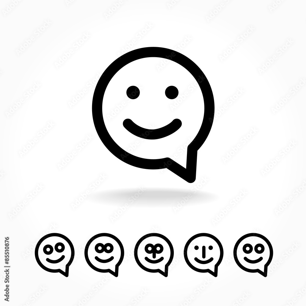 Fototapeta premium happy smile speech bubble