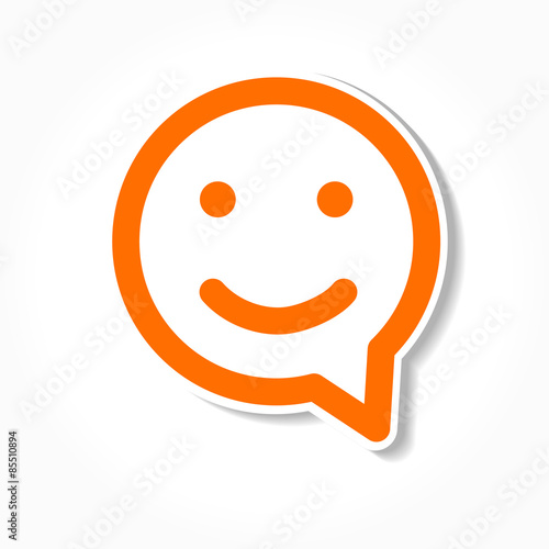 happy smile speech bubble