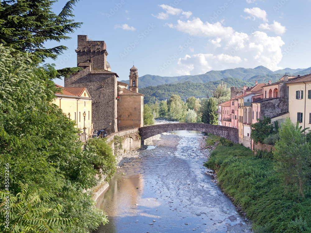 Pontremoli, Lunigiana, Italy. Beautiful small town in N Tuscany