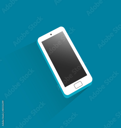 white smartphone in perspective