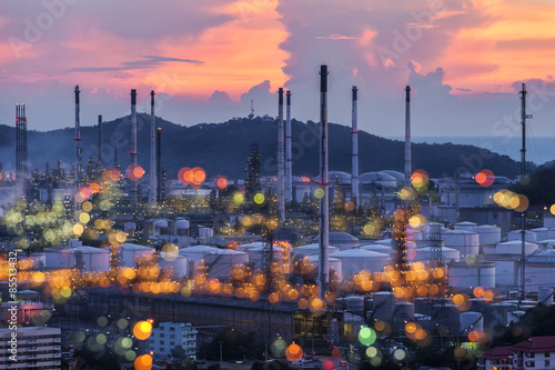 Refinery in the city