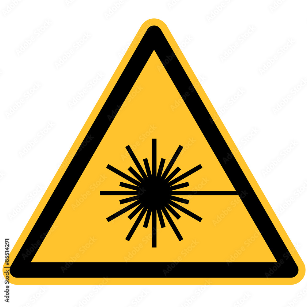Warnschild Warnung vor Laserstrahl nach DIN 7010/ASR 1.3 W014 Warnschild Warnung vor Laserstrahl nach DIN 7010/ASR 1.3 W014