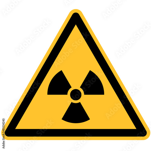 Warnschild Warnung vor radioaktiven Stoffe DIN 7010/ASR 1.3 W003