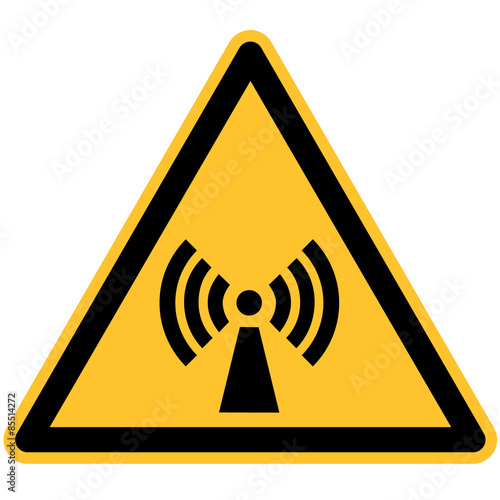 Warnschild Warnung vor nicht ionisierender Strahlung DIN 7010/ASR 1.3 W005