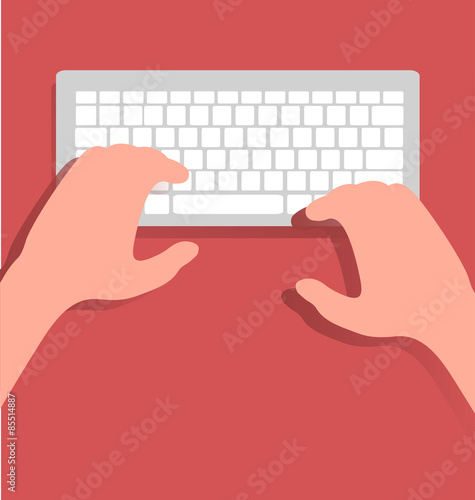 Write with computer keyboard