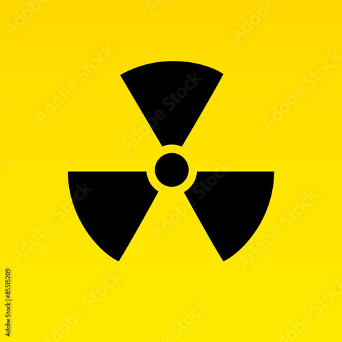 Radiation hazard symbol vector. 