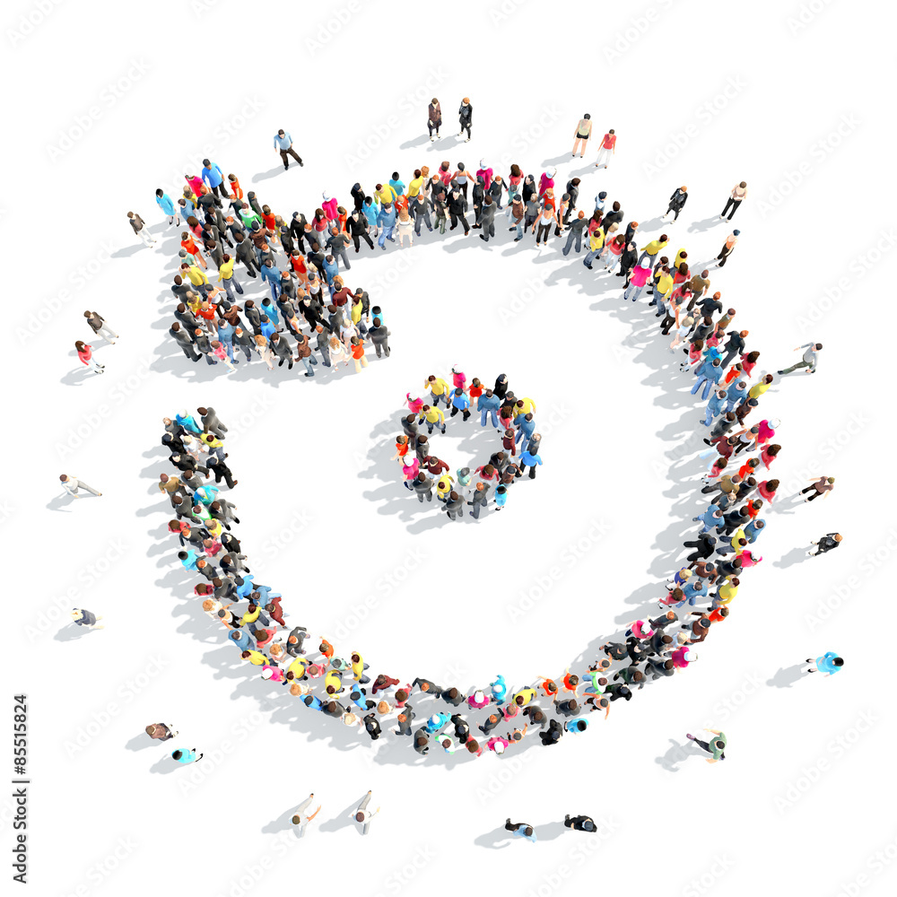 People in the form of arrows. People in the form of arrows.