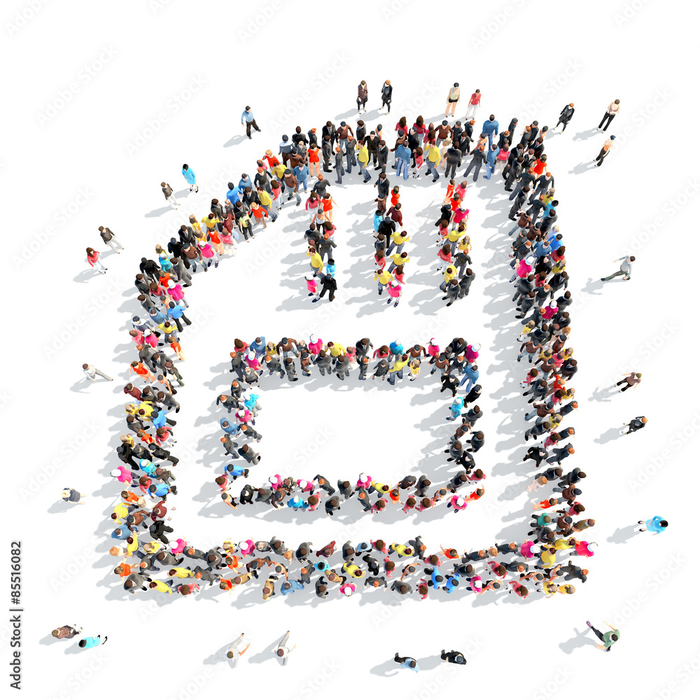 people in the shape of SIM cards. people in the shape of SIM cards.