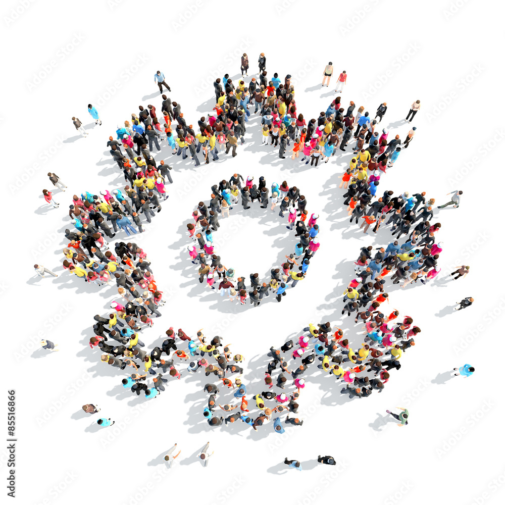 people in the shape of gears. people in the shape of gears.