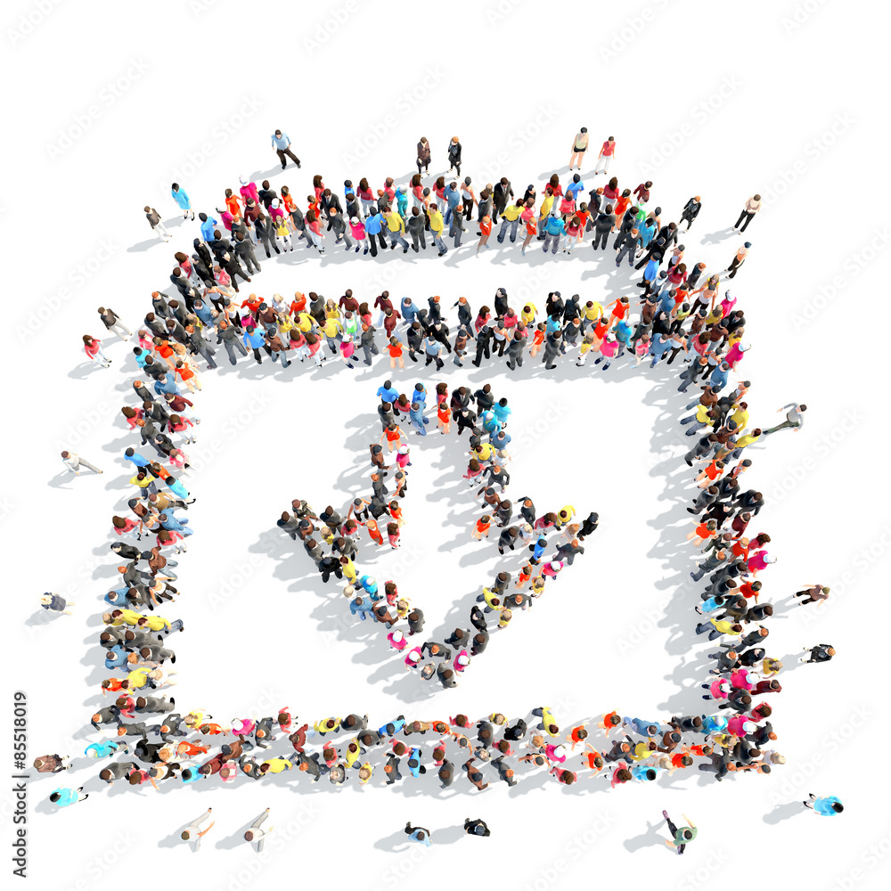 people in the shape of loading mark. people in the shape of loading mark.