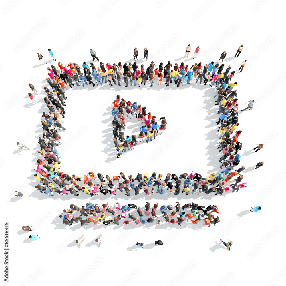 people in the shape of a computer. people in the shape of a computer.