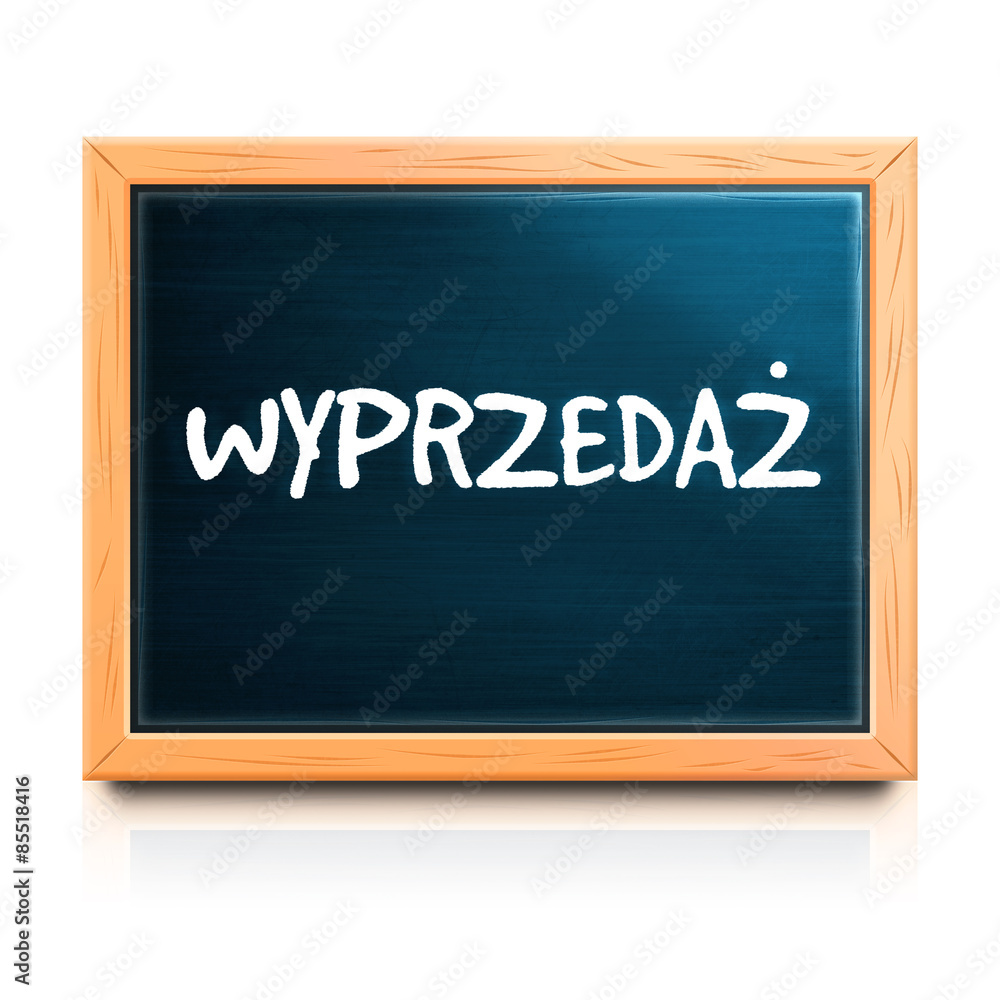 Tablica kredowa z napisem 'Wyprzedaż' Tablica kredowa z napisem 'Wyprzedaż'