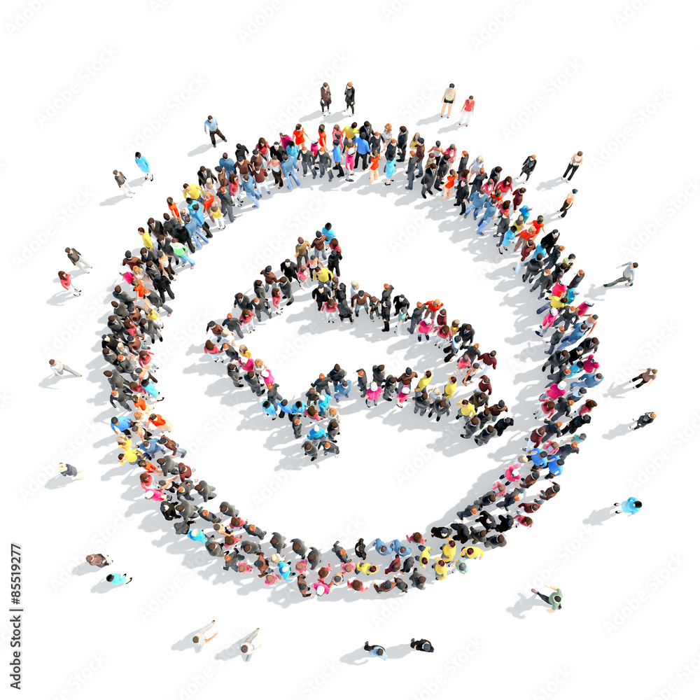 People in the form of arrows. People in the form of arrows.