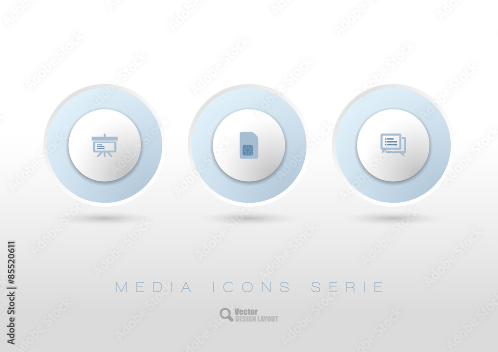 Rounded buttons with business icons and symbols. Rounded buttons with business icons and symbols.