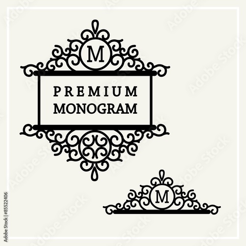 Stylish and graceful floral monogram design Elegant logo design