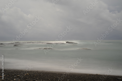 Sea and beach in the morning  Shirahama  Wakayama Prefecture  Japan