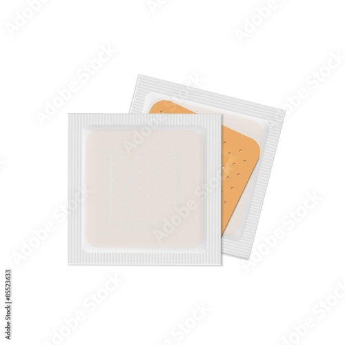 Vector Bandage Plaster Aid Band Medical Adhesive