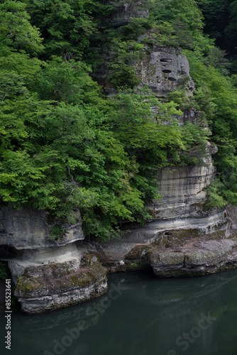 Volcanic rock formations in Shimogo  Fukushima Prefecture  Japan