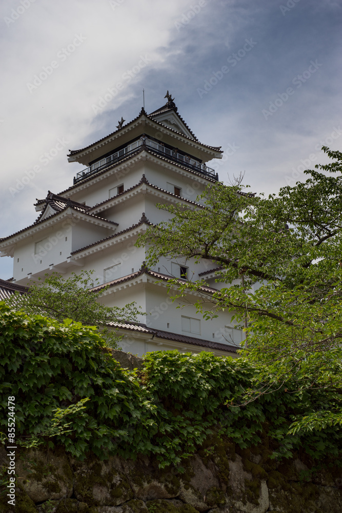 View of Aizuwakamatsu Castle, Fukushima Prefecture, Japan View of Aizuwakamatsu Castle, Fukushima Prefecture, Japan