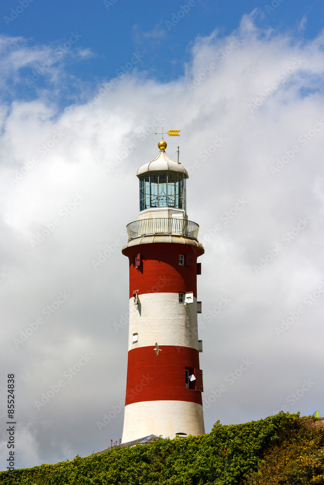 Lighthouse in Plymouth, England, Devon, UK